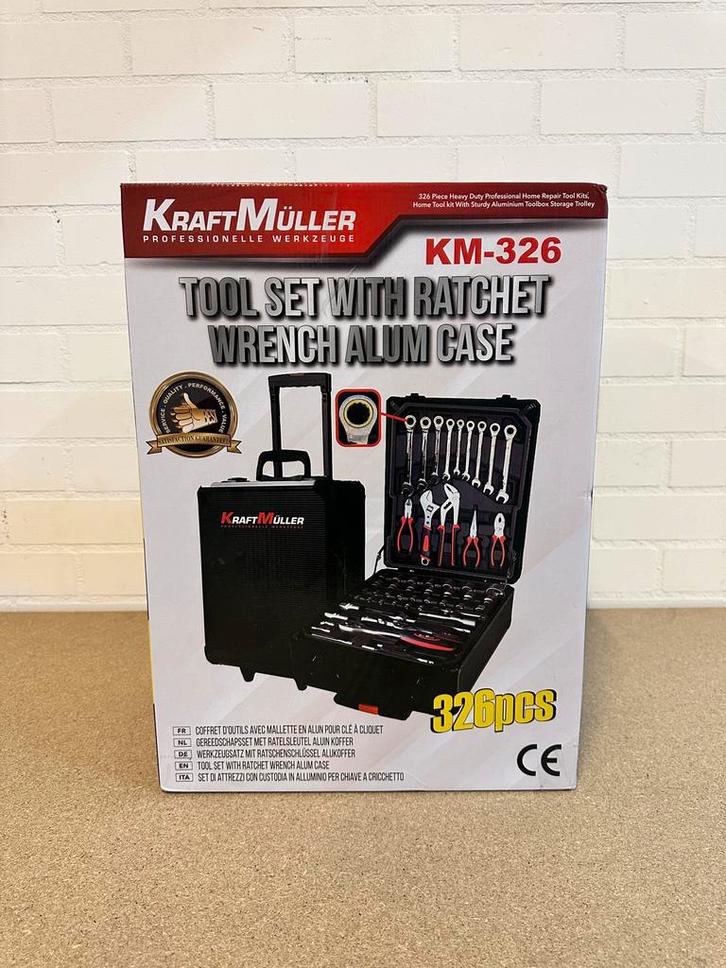 Kraft Müller KM-326 Gereedschapset 326-delig, Auto diversen, Autogereedschap, Nieuw, Ophalen of Verzenden