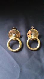 Antieke Messing Lade/Kast ringen - Set van 2, Ophalen of Verzenden, Gebruikt