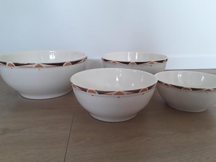Vintage schalen set, Société Ceramique Maastricht, jaren 50, Huis en Inrichting, Keuken | Servies, Gebruikt, Schaal of Schalen