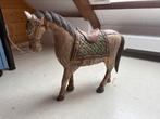 Vintage retro paard, handgemaakt Indiaas houtsnijwerk, Ophalen