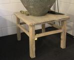 Oud houten Salontafel, Ophalen, 50 tot 100 cm, Vierkant, Nieuw