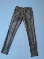 Goudskleurige REVERS slangenprint broek maat XS, Kleding | Dames, Ophalen of Verzenden, Zo goed als nieuw, Blauw, W27 (confectie 34) of kleiner