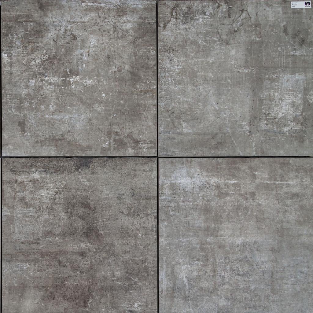 Cerasun Murales dark 60x60x4 cm (restantpartij), Keramiek, Nieuw, Terrastegels, 5 tot 10 m²