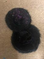 2 zwarte harige hoeden leuk voor Halloween, Ophalen, Gedragen, Halloween