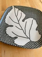 Vierkant Bord House Doctor zwart wit herfst blad motief zgan, Huis en Inrichting, Keuken | Servies, Ophalen of Verzenden, Zo goed als nieuw