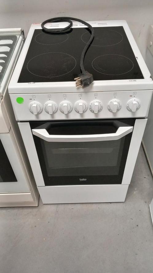 Keramisch elektrisch gasFornuis - Wit, Witgoed en Apparatuur, Fornuizen, Gebruikt, Vrijstaand, Keramisch, 4 kookzones, 85 tot 90 cm