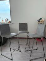 3 barkrukken / barstoelen! Grijs, Huis en Inrichting, 2 krukken, Ophalen, Zo goed als nieuw