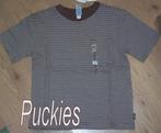 Bruin gestreept GAP t-shirt maat 116/122 *NIEUW* (6485), Nieuw, Ophalen of Verzenden, Shirt of Longsleeve, GAP