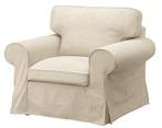Ikea Ektorp fauteuil - wasbare hoes - Kilanda lichtbeige, Huis en Inrichting, Fauteuils, Ophalen, Hout, Gebruikt, 75 tot 100 cm
