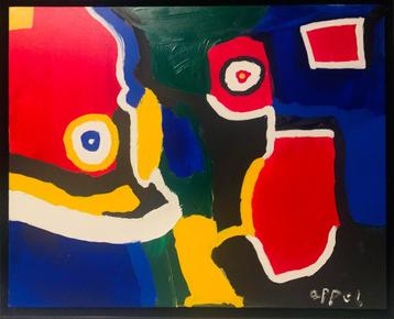 PRACHTIG ORIGINEEL KUNSTWERK VAN KAREL APPEL beschikbaar voor biedingen