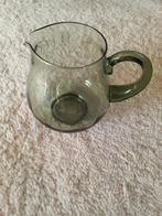 Vintage groene glazen waterkan, Ophalen of Verzenden
