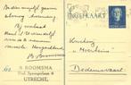 B. Boomsma, Utrecht - 01.1953 - briefkaart, Postzegels en Munten, Brieven en Enveloppen | Nederland, Ophalen of Verzenden, Briefkaart