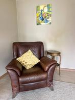fauteuil, Huis en Inrichting, Fauteuils, 75 tot 100 cm, Leer, 75 tot 100 cm, Zo goed als nieuw