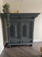 Antraciet Broodkast met Legplanken en Lades, Antiek en Kunst, Antiek | Meubels | Kasten, Ophalen