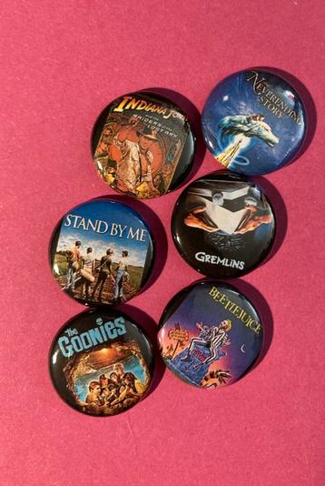 80s FILMS #2  buttons speldjes pins eighties jaren 80 movies beschikbaar voor biedingen