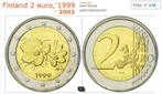 Finland € 2.00 (2003) en € 1.00 (2002) bijna unc, Postzegels en Munten, Munten | Europa | Euromunten, Setje, Ophalen of Verzenden