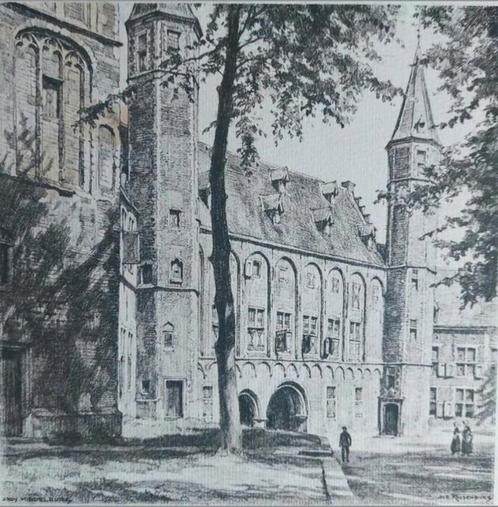 Middelburg Abdij ... H.E. Roodenburg. 1941, Antiek en Kunst, Kunst | Etsen en Gravures, Ophalen of Verzenden