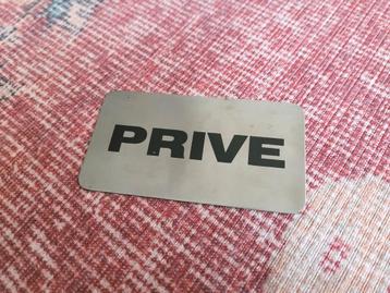 Bordje Privé ~ beschikbaar voor biedingen