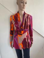 Nicowa top blouse maat S 36 oranje paars lichtbruin, Kleding | Dames, Blouses en Tunieken, Overige kleuren, Nicowa, Ophalen of Verzenden