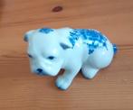 Delfts blauw hondje porselein, Verzamelen, Ophalen of Verzenden, Zo goed als nieuw, Dier