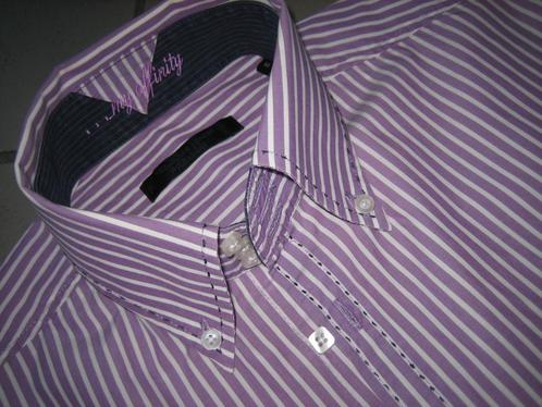 Mooi paars-wit gestreept overhemd JACK & JONES, M Snazzeys, Kleding | Heren, Overhemden, Zo goed als nieuw, Halswijdte 39/40 (M)