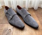 Reinhard Frans suede gespschoenen grijs maat 42 (42,5), Overige kleuren, Ophalen of Verzenden, Gespschoenen, Zo goed als nieuw