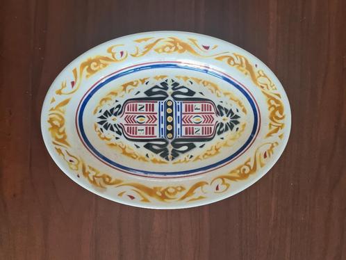 Vintage ovalen aardewerk schaal NOF, Antiek en Kunst, Antiek | Keramiek en Aardewerk, Ophalen of Verzenden