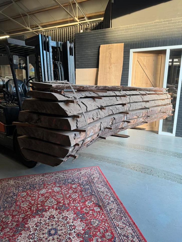 Rest 1 Schaaldelen Plataan 7 bladen gedroogd boomstamtafel, Doe-het-zelf en Verbouw, Hout en Planken, Zo goed als nieuw, Plank