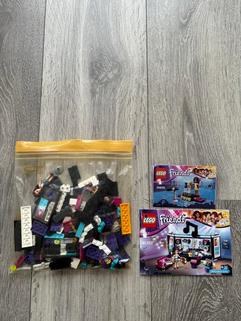 Lego Friends Sets 41103 en 30205 popstar, Ophalen of Verzenden, Zo goed als nieuw, Complete set, Lego