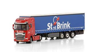 St vd Brink DAF XG+ met huifoplegger 1:50 beschikbaar voor biedingen