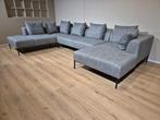 Montel Sava U - Hoekbank - Grijs - Stof - Design - Elementen, 300 cm of meer, Ophalen of Verzenden, Metaal, 150 cm of meer