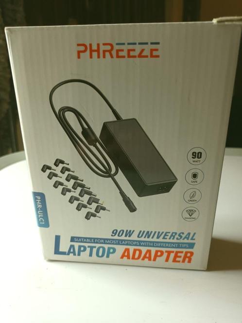 PHREEZE.Universele Laptop Adapter. 45W / 65W / 90W, Computers en Software, Laptop-opladers, Nieuw, Ophalen of Verzenden