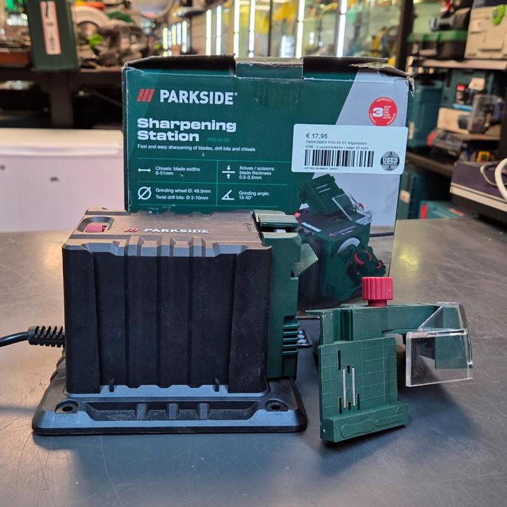 PARKSIDE PSS 65 D1 Slijpstation  65W - 2 opzetstukken | nw, Doe-het-zelf en Verbouw, Gereedschap | Slijpmachines, Zo goed als nieuw