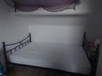 Bed 1,20 x 2,00 zwart frame, Huis en Inrichting, Slaapkamer | Bedden, 120 cm, Metaal, Zo goed als nieuw, Zwart