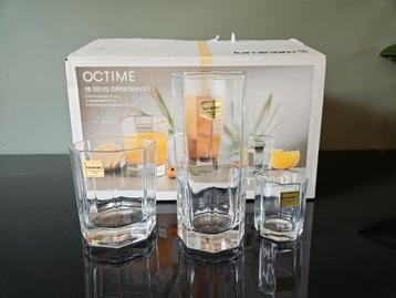 Luminarc Octime 18 delige set vintage glazen, nieuw in doos beschikbaar voor biedingen