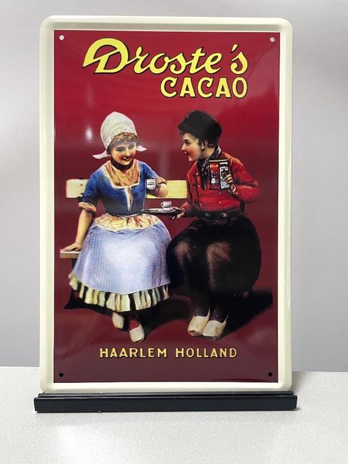 Droste’s cacao metalen reclamebord (Old Look), Verzamelen, Merken en Reclamevoorwerpen, Nieuw, Reclamebord, Ophalen of Verzenden