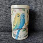 Vintage blik met parkieten en kanaries, Ophalen of Verzenden, Gebruikt, Overige