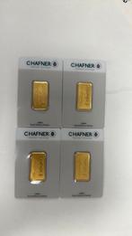 4x 5 gram goudbaar C. Hafner 999.9 24kt met certificaat, Postzegels en Munten, Ophalen of Verzenden, Goud