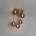 Smoke/goud plafonlamp 5-lichts NIEUW, Huis en Inrichting, Ophalen of Verzenden, Zo goed als nieuw