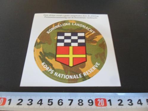sticker Leger Landmacht Korps Nationale Reserve, Verzamelen, Stickers, Zo goed als nieuw, Bedrijf of Vereniging, Ophalen