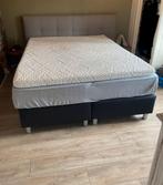2 persoons boxspring met hoofdbord en zgan topper 160 x 200, Huis en Inrichting, Ophalen, Tweepersoons, Zo goed als nieuw, 200 cm