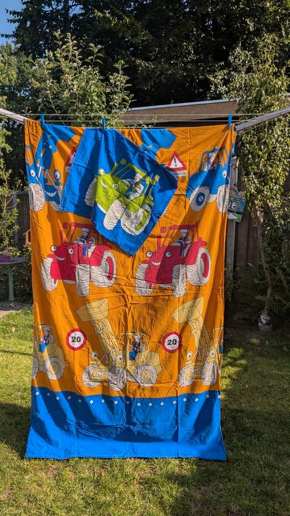 Dekbed overtrek tractor  voertuigen voor eenpersoons dekbed, Kinderen en Baby's, Kinderkamer | Beddengoed, Gebruikt, Dekbedovertrek