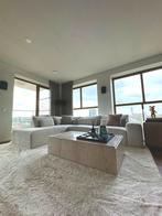 Hoekbank Lund Chenille Crème Nieuw (van €3994 voor €2250), Ophalen, 250 tot 300 cm, 100 tot 125 cm, Hoekbank