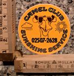 Kleine vintage sticker Camel Club tabak merk logo sigaretten, Ophalen of Verzenden, Zo goed als nieuw
