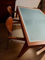 Eettafel+4 stoelen., 200 cm of meer, 50 tot 100 cm, Rechthoekig, Zo goed als nieuw