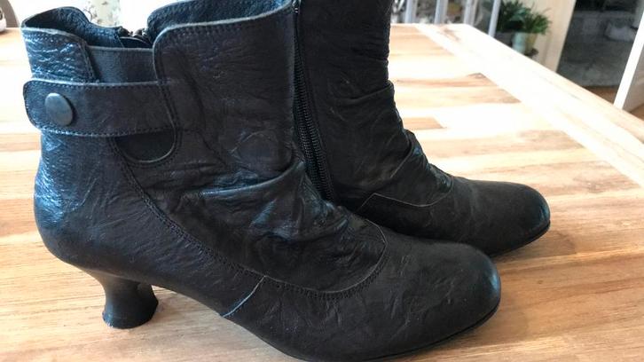 POLARIS leren laarzen mt 40 zwart, hak 5,5cm, Kleding | Dames, Schoenen, Zo goed als nieuw, Lage of Enkellaarzen, Zwart, Ophalen of Verzenden