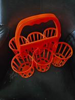 vintage Flessendrager 6 flessen,  oranje,, Ophalen, Gebruikt