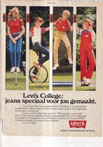 Retro reclame 1980 Levi's jeans spijkerbroeken College, Verzamelen, Ophalen of Verzenden