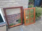 Houten Kozijn & Raam - Schuur/Tuinhuis, Doe-het-zelf en Verbouw, Gebruikt, Raamkozijn, Minder dan 75 cm, Inclusief glas