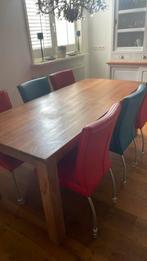 Eettafel met 6 stoelen Zeer goede kwaliteit, Huis en Inrichting, Complete eetkamers, 4 tot 6 stoelen, Ophalen of Verzenden, Zo goed als nieuw